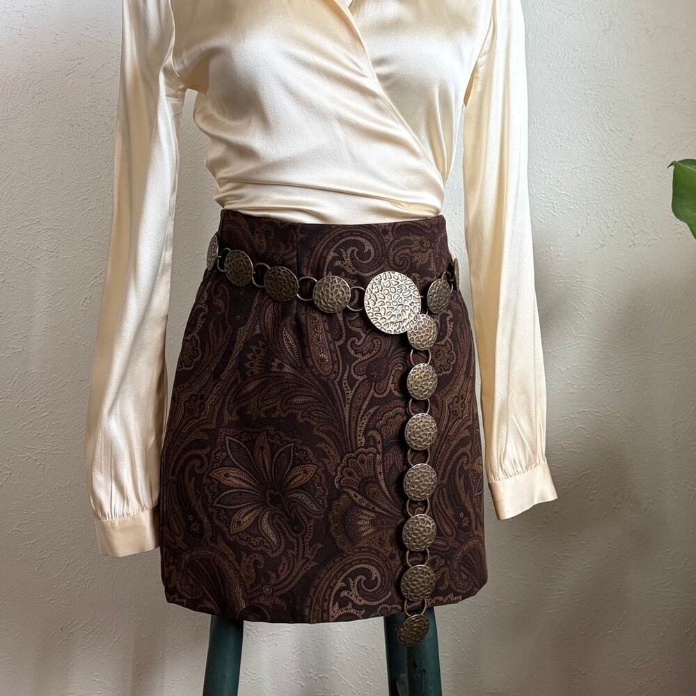 a. byer y2k paisley mini skirt